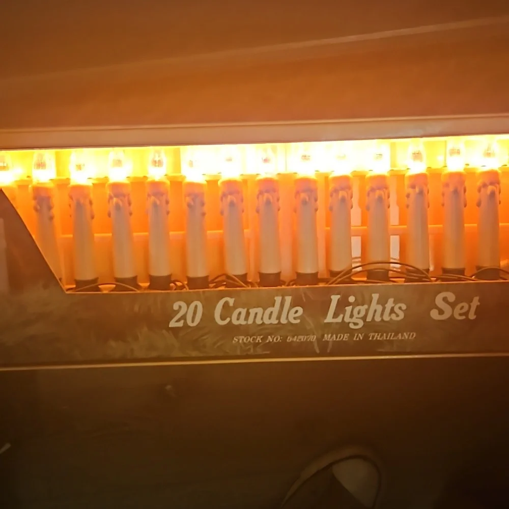 Vintage String Candle Lights 20 Light Set Christmas